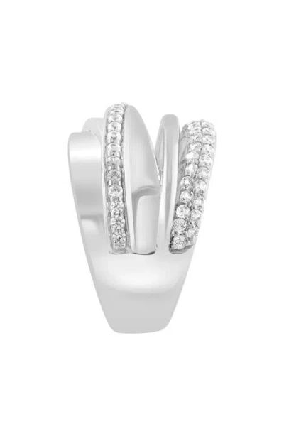 Effy Sterling Silver White Ziron Band Ring In Silver