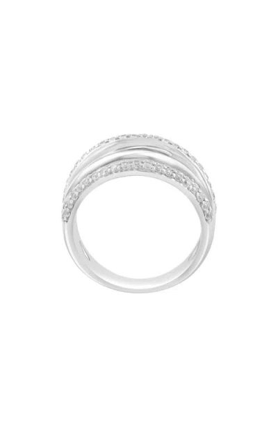 Effy Sterling Silver White Ziron Band Ring In Silver