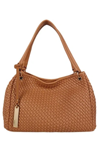 Lodis Audrey Woven Shoulder Bag In Brown