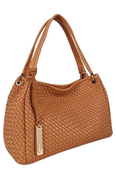 Lodis Audrey Woven Shoulder Bag In Brown
