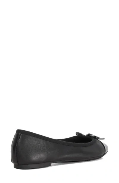 Dune London Harpington Cap Toe Ballet Flat In Black