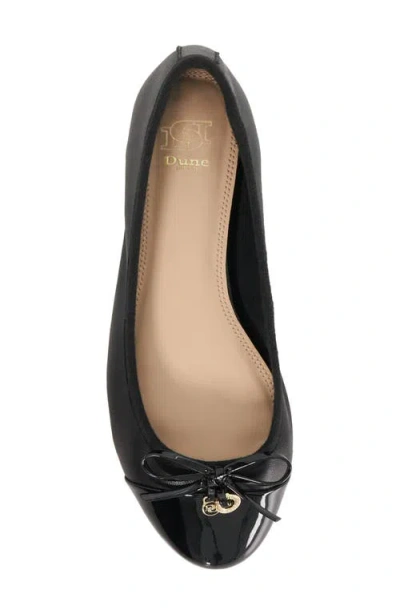 Dune London Harpington Cap Toe Ballet Flat In Black