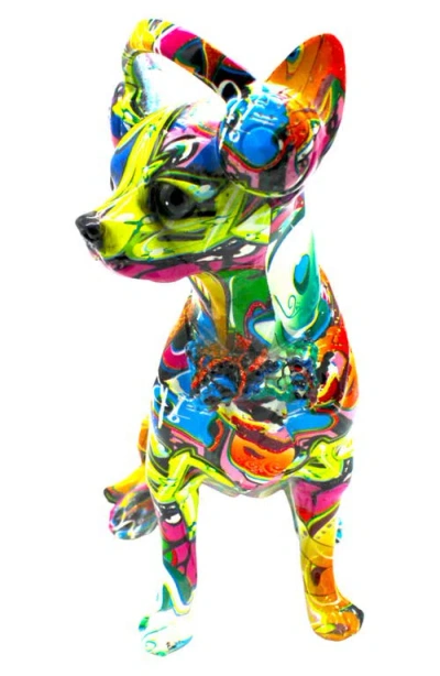 Interior Illusions Street Art Headphone Chihuahua Statue In Multi