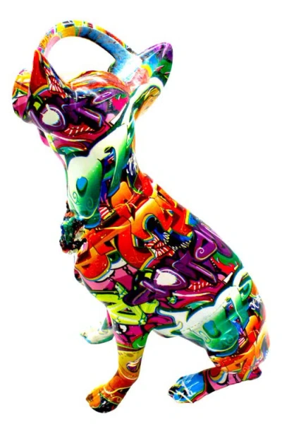 Interior Illusions Street Art Headphone Chihuahua Statue In Multi