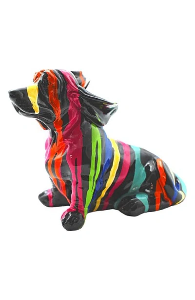 Interior Illusions Graffiti Windy Sitting Puppy Statue In Multi