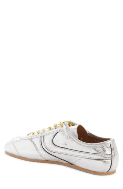 Dries Van Noten Metallic Sneaker In Silver