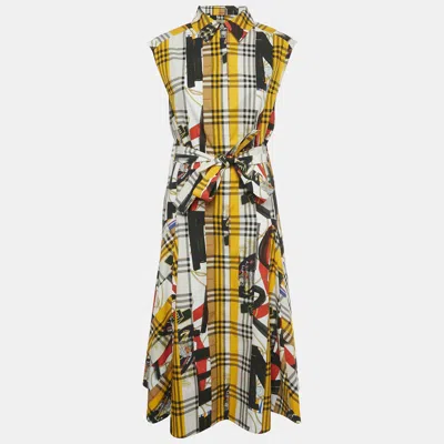 Pre-owned Burberry Multicolor Archive Scarf Print Check Cotton Shirt Dress S