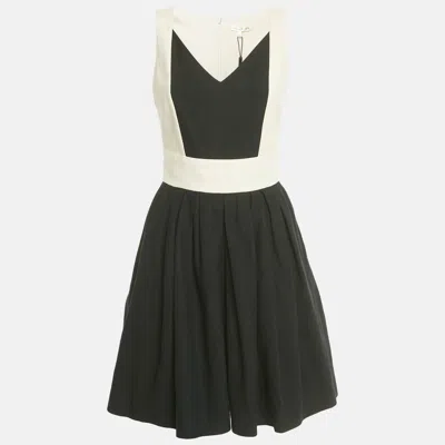 Pre-owned Paule Ka Black/beige Cotton Mini Dress M