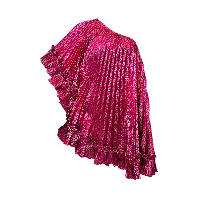 Julia Clancey Pink Luxe Lady Mini Magenta Pleated Ophelia. In Pink