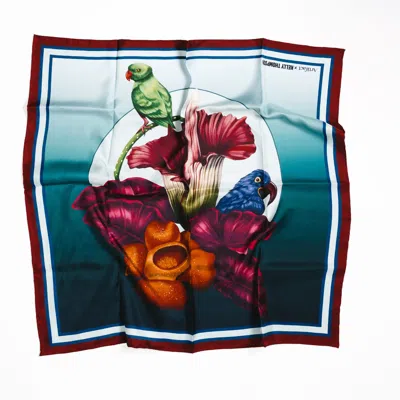 Artifact. Women's Blue / Purple Plume Square Silk Scarf - Artifact X Kelly Thompson In Multi