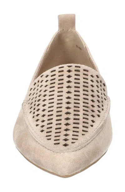 Bella Vita Alessi Perforated Pointed Toe Flat In Pink