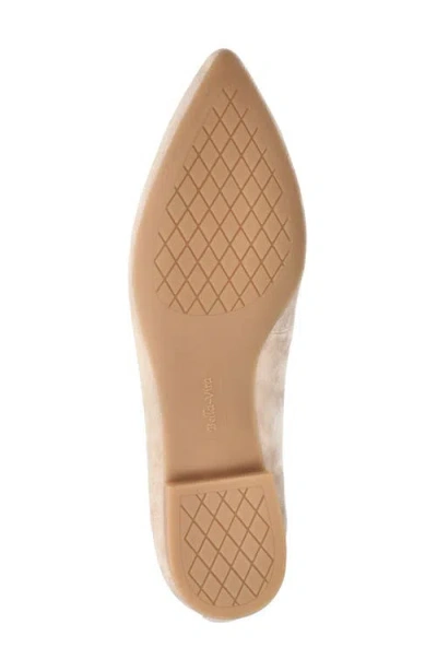 Bella Vita Alessi Perforated Pointed Toe Flat In Pink