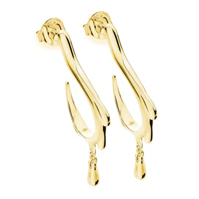 Lucy Quartermaine Women's Dripping Hoop Earrings In Gold Vermeil In Gold