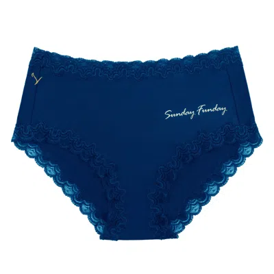 Uwila Warrior Women's Soft Silk Days Of The Week- Estate Blue In Blue