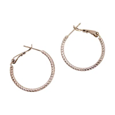 1610istanbul Women's Grey Modern Hoop Timeless Earrings In Gray