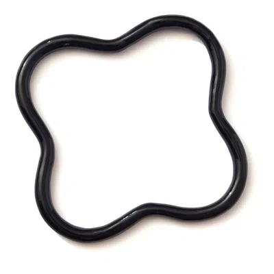 Saint Botolph Women's Black  Logo Bangle In Film Noir Enamel In Black