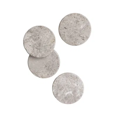 Urban Society Studio Grey Isla Marble Coaster Set - Tundra Marble In Gray