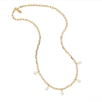 Emma Holland Jewellery Women's Gold / White Baroque Pearl Droplet Necklace In Multi