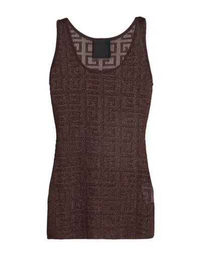 Givenchy Woman Top Bronze Size Xl Viscose, Metallic Polyester In Brown