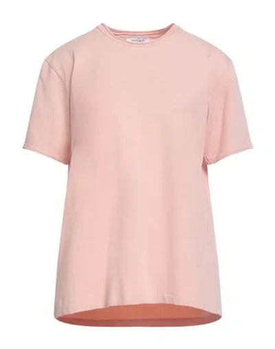Wool & Co Man T-shirt Pink Size 3xl Cotton, Elastane In Pink