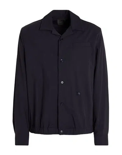 Givenchy Man Shirt Midnight Blue Size 19 ¾ Wool, Polyamide, Elastane In Blue