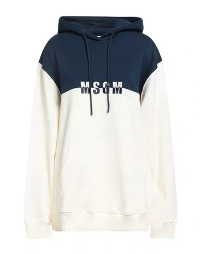 Msgm Woman Sweatshirt Ivory Size M Cotton In Multi