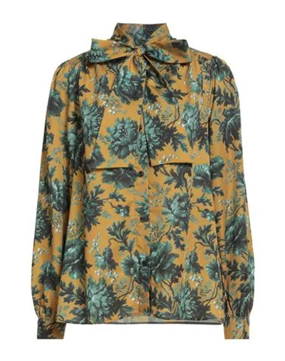 Barbour Woman Shirt Mustard Size 12 Lyocell In Yellow