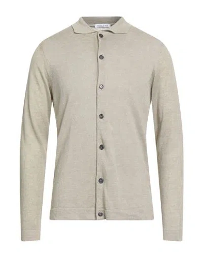 Theland Man Shirt Beige Size 42 Linen In Green
