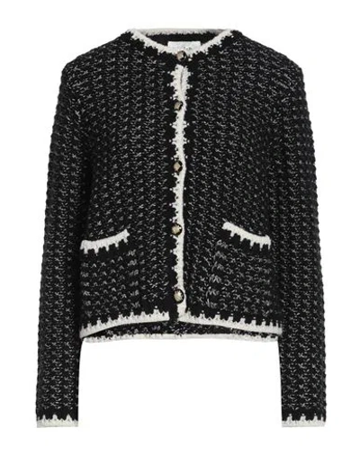 Ba&sh Ba & Sh Woman Cardigan Black Size 3 Wool, Cotton, Acrylic, Polyester, Elastane In Black
