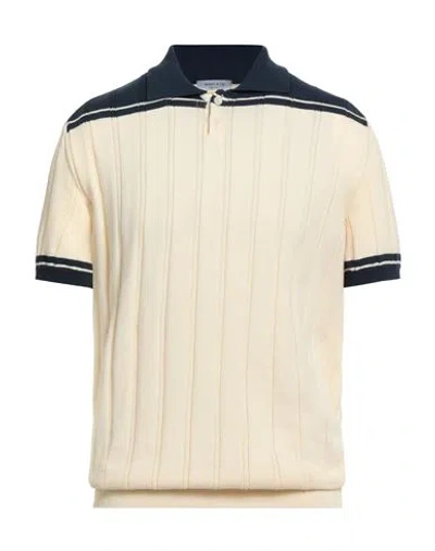 Wool & Co Man Sweater Cream Size Xl Cotton In Neutral