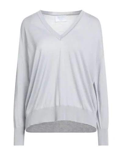 Daniele Fiesoli Collezione N_01 Woman Sweater Light Grey Size L Merino Wool, Silk In Gray