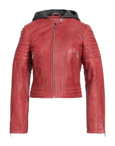 Bolongaro Trevor Woman Jacket Red Size L Sheepskin In Red