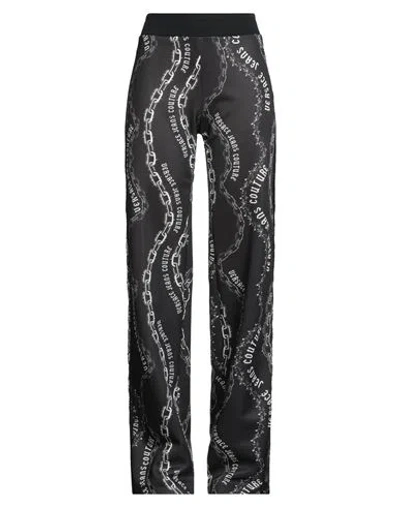 Versace Jeans Couture Chain-print Flared Trousers In Black