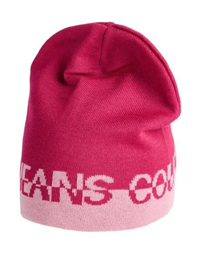 Versace Jeans Couture Woman Hat Magenta Size Onesize Acrylic, Wool In Pink