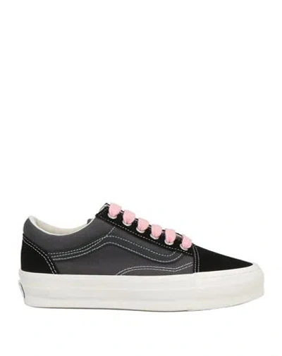 Vans Woman Sneakers Black Size 7 Leather, Textile Fibers In Black