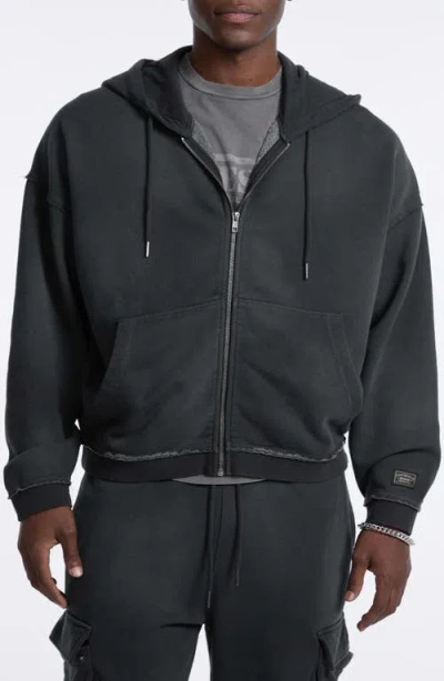 Guess Originals Boxy Zip Hoodie In Black