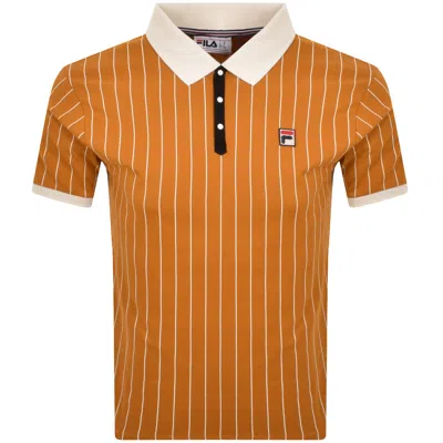 Fila Vintage Fila Classic Vintage Stripe Polo T Shirt Pumpkin In Multi