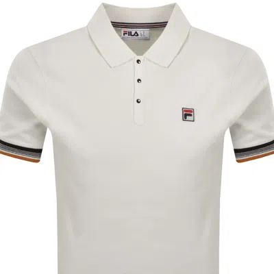 Fila Vintage Fila Cuff Detail Polo Cream In Multi