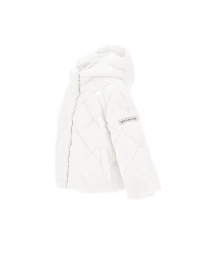 Monnalisa Padded Down Jacket With Bows In White