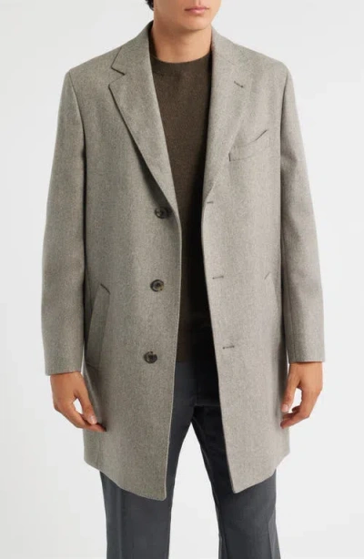 Jack Victor Delroy Wool Overcoat In Brown