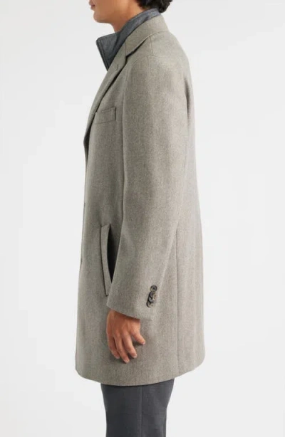 Jack Victor Delroy Wool Overcoat In Brown