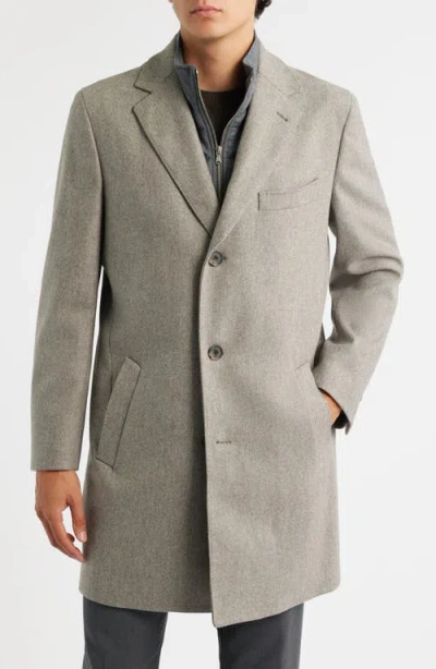 Jack Victor Delroy Wool Overcoat In Brown