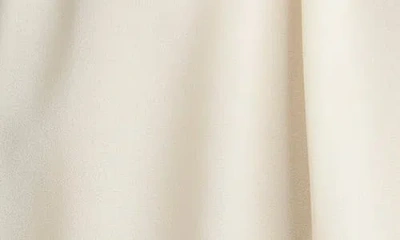 Vince Draped Ruffle Mock Neck Crepe Top In White