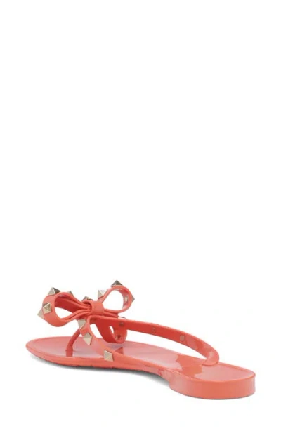 Valentino Garavani Elegant Bow-detail Sandals With Platinum-finish Studs And 5mm Heel Height In Pink