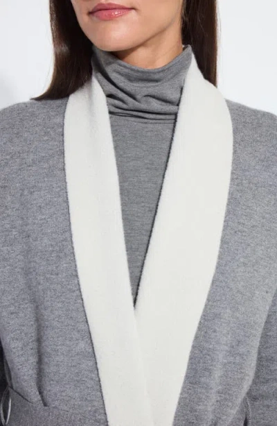 Lyssé Juliette V Neck Cardigan Sweater Coat In Gray