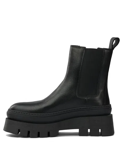 Copenhagen Leather Pull-on Ankle Boots In Black