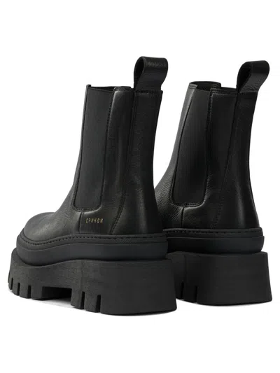Copenhagen Leather Pull-on Ankle Boots In Black