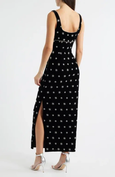 Saylor Emrys Beaded Sleeveless Maxi Dress In Multi