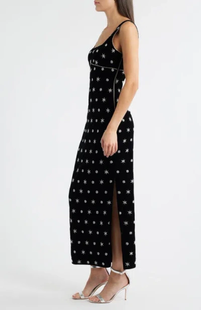 Saylor Emrys Beaded Sleeveless Maxi Dress In Multi