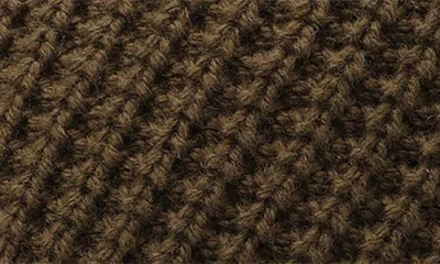 Allsaints Waffle Knit Beanie In Green